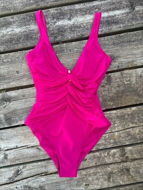 Slimming Ruched One-Piece Swimsuit by GOTTEX
